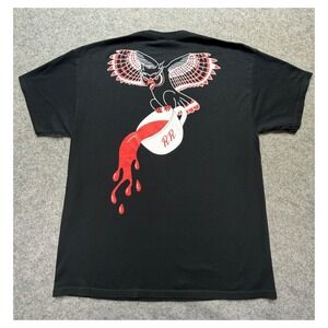 Jerzees Twin Peaks Twedes Cafe Owl Coffee Graphic T-Shirt Black XL RR Diner